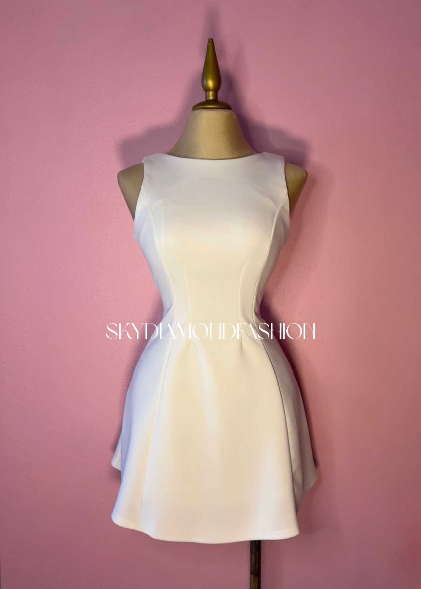 White classic dress
