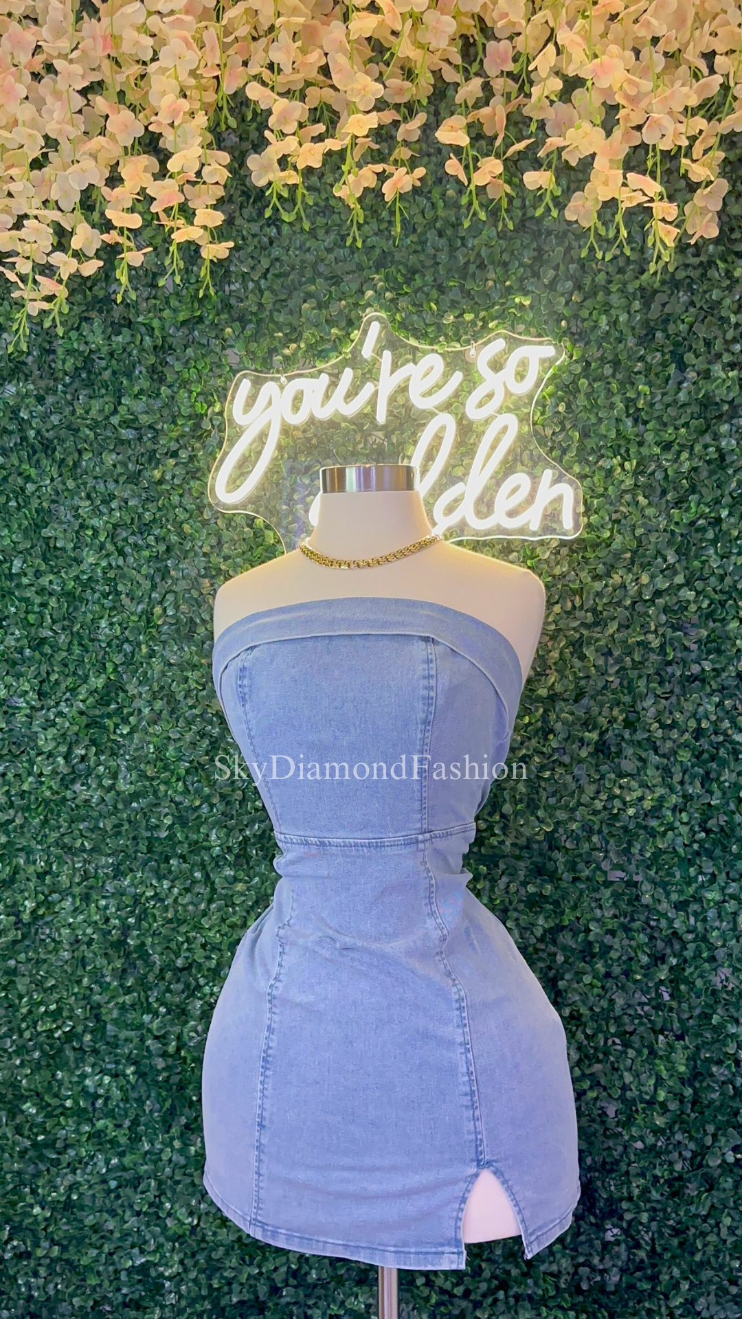 Denim dress light wash