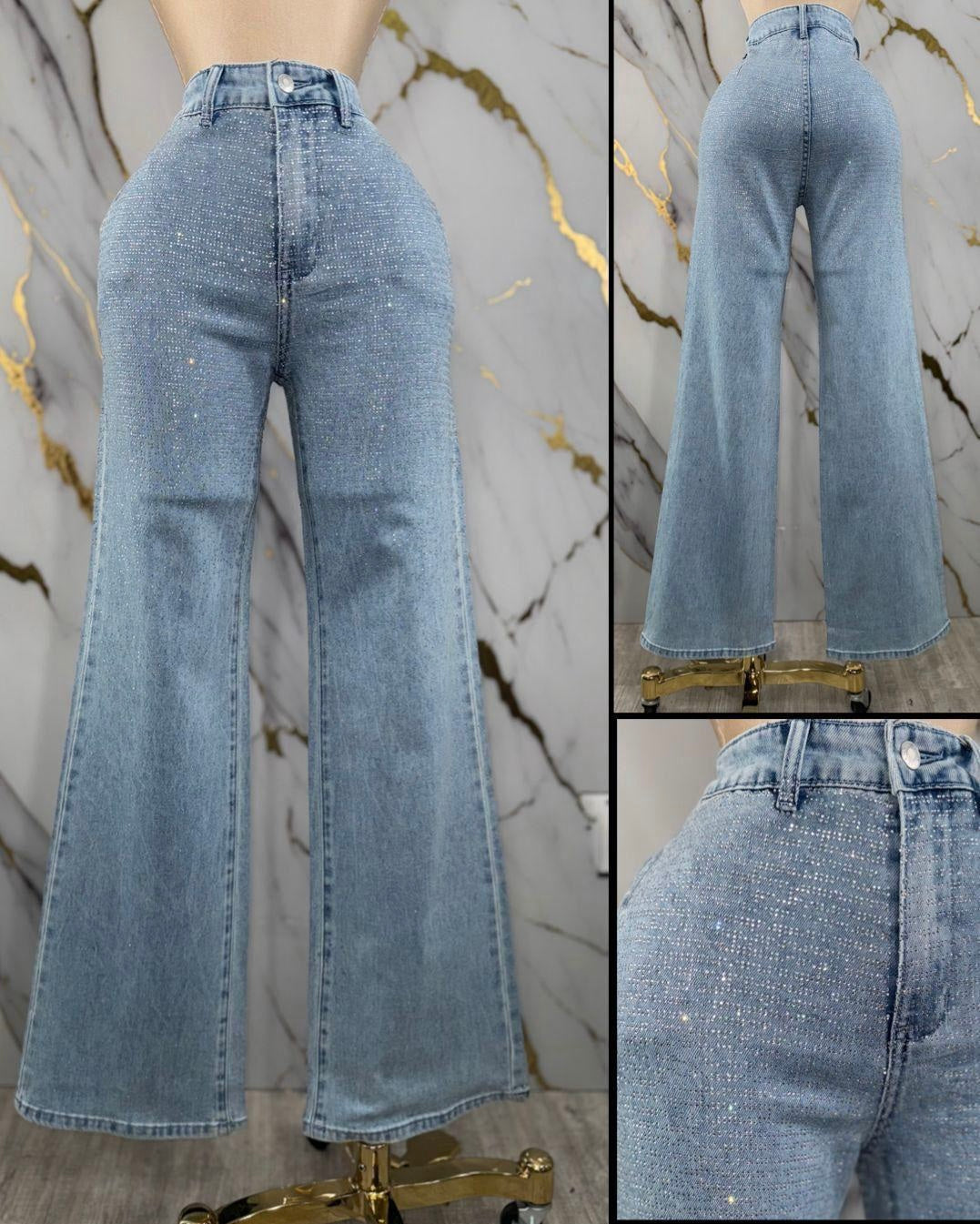 Light denim bling Jean