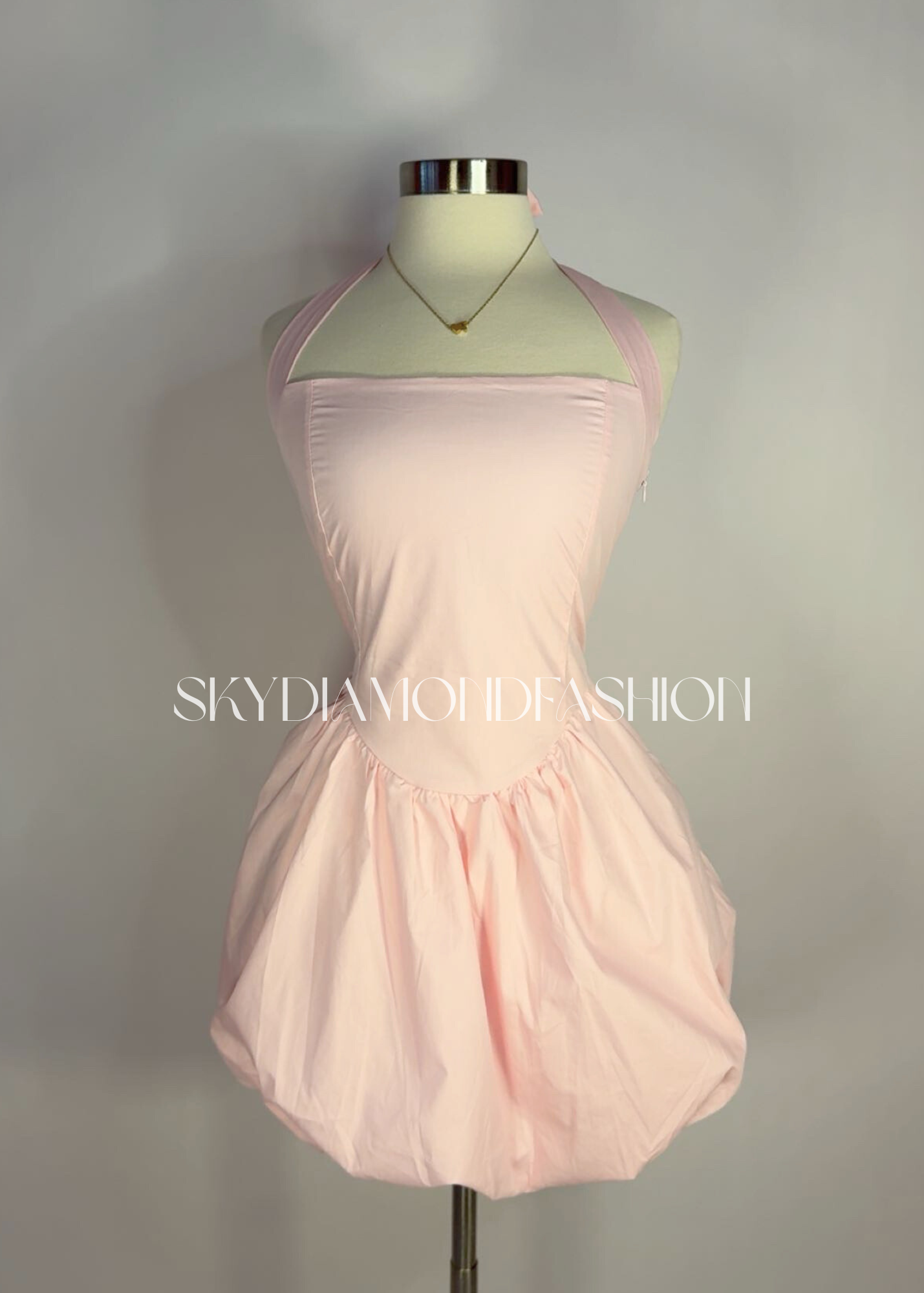 Baby pink bubble dress