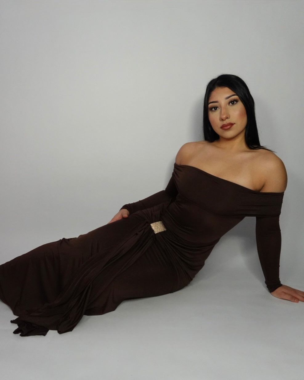 Brown long dress
