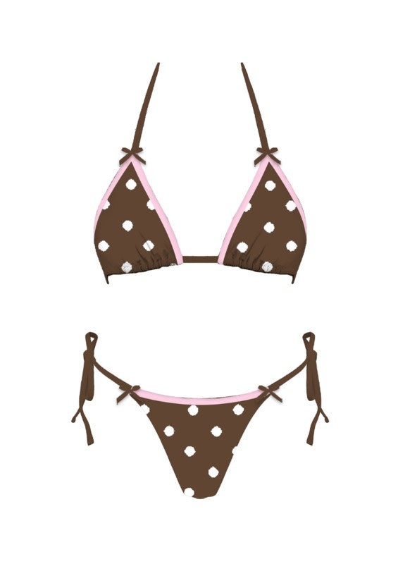 Mocha Dottie 2pc bikini