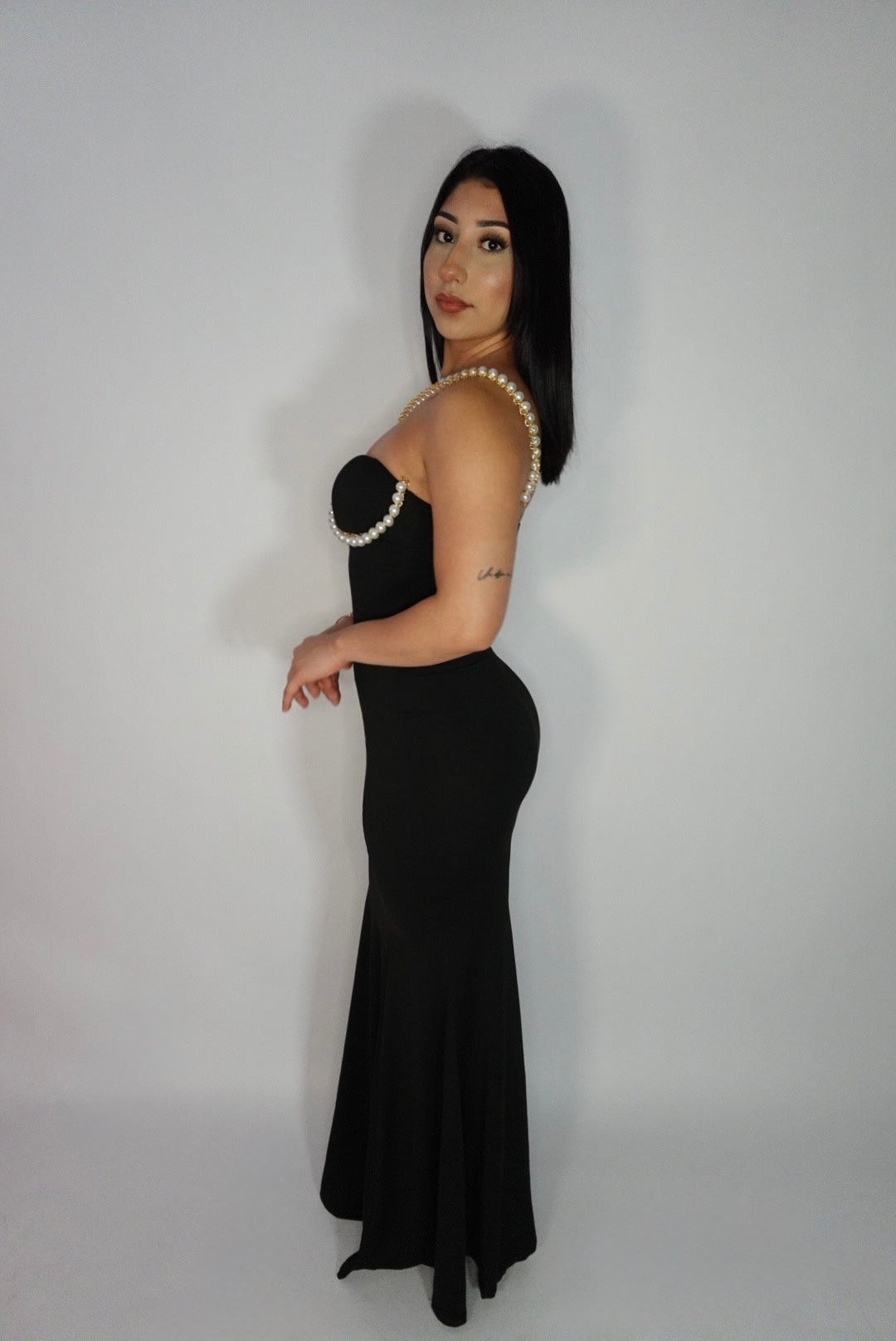 Black pearl dress
