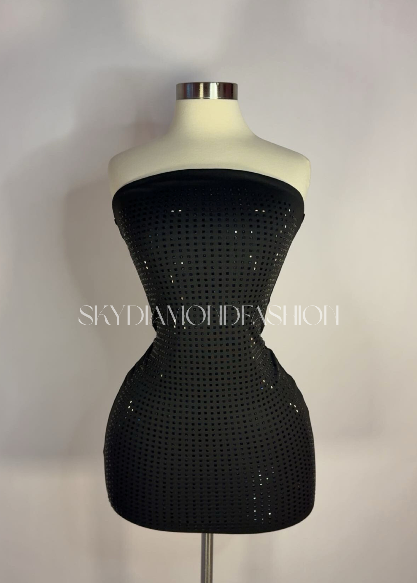 Rhinestone black dress
