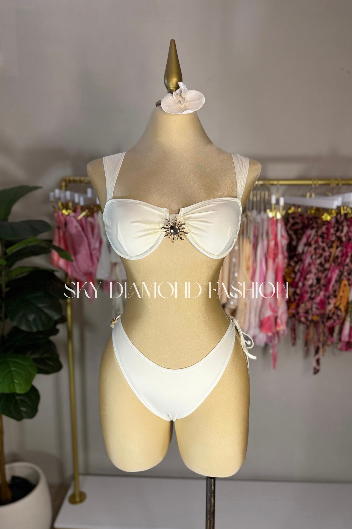 Apricot 3pc bathing suit
