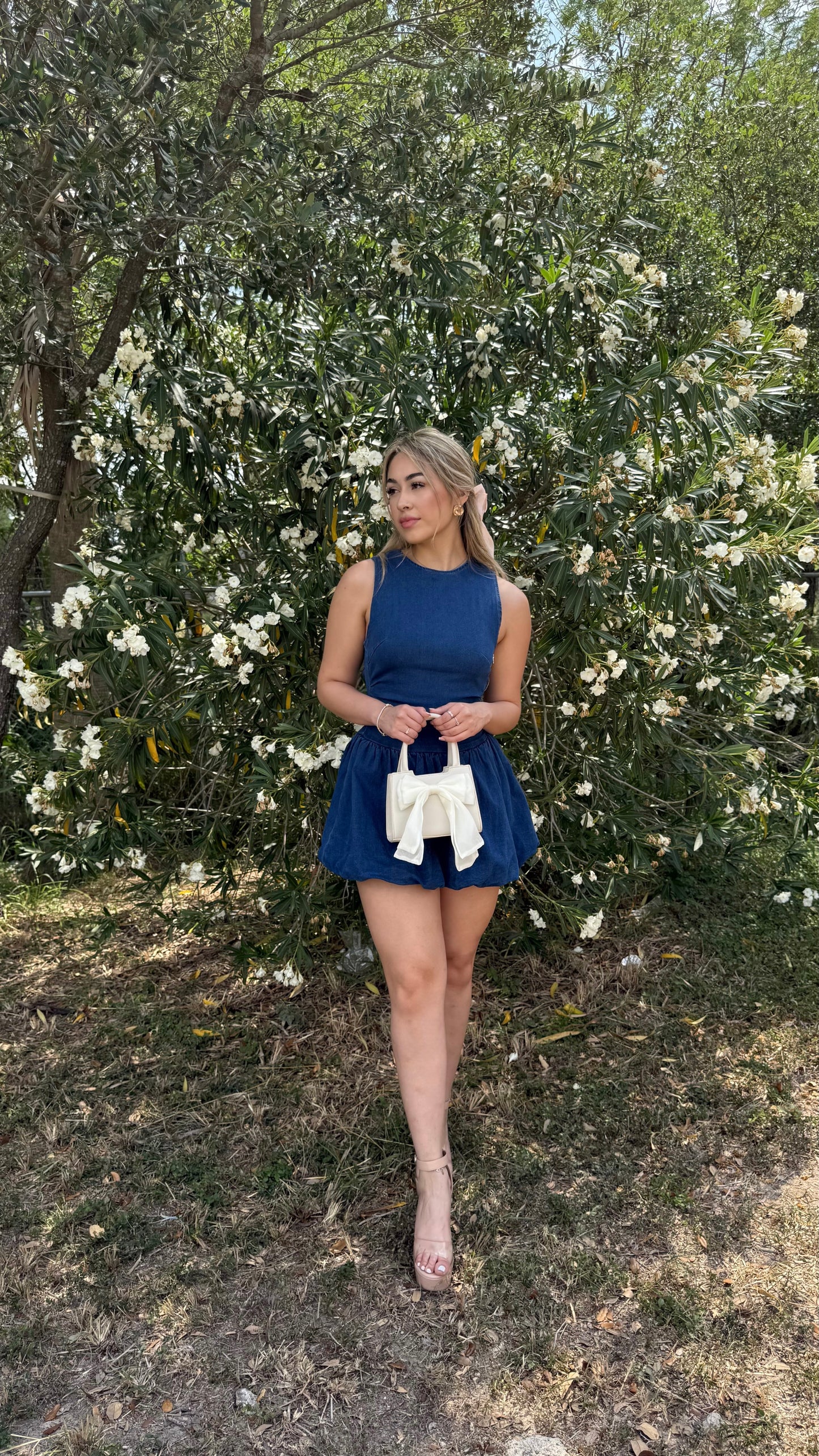 RESTOCK- Denim bubble dress
