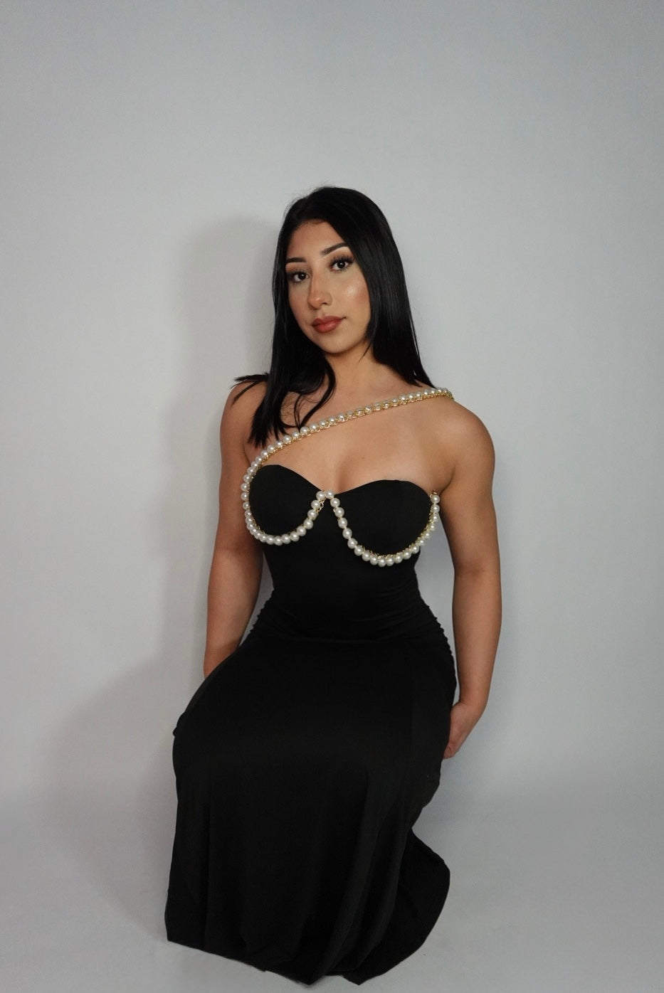 Black pearl dress