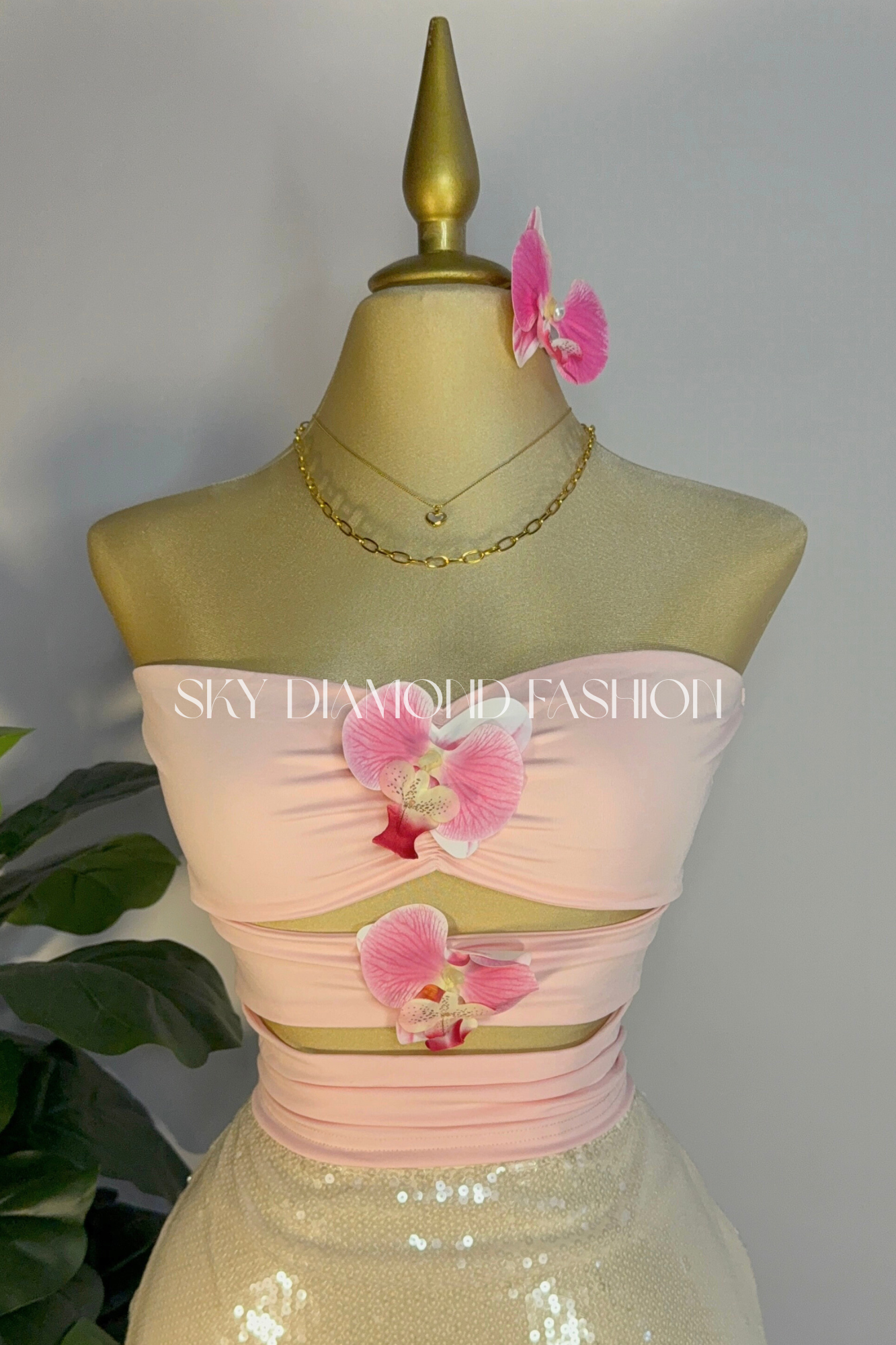 Baby pink tube top