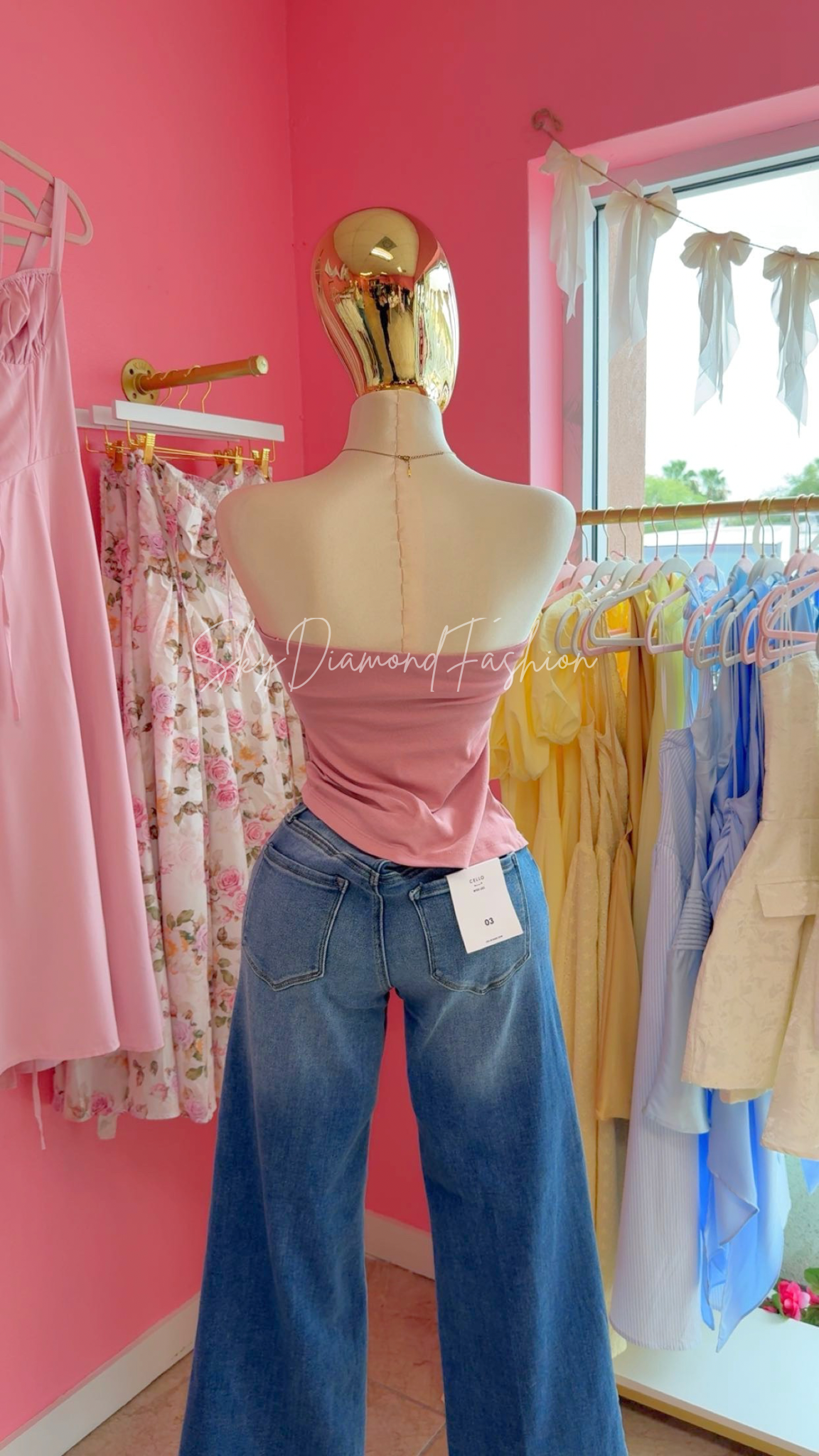 Baby pink tube top