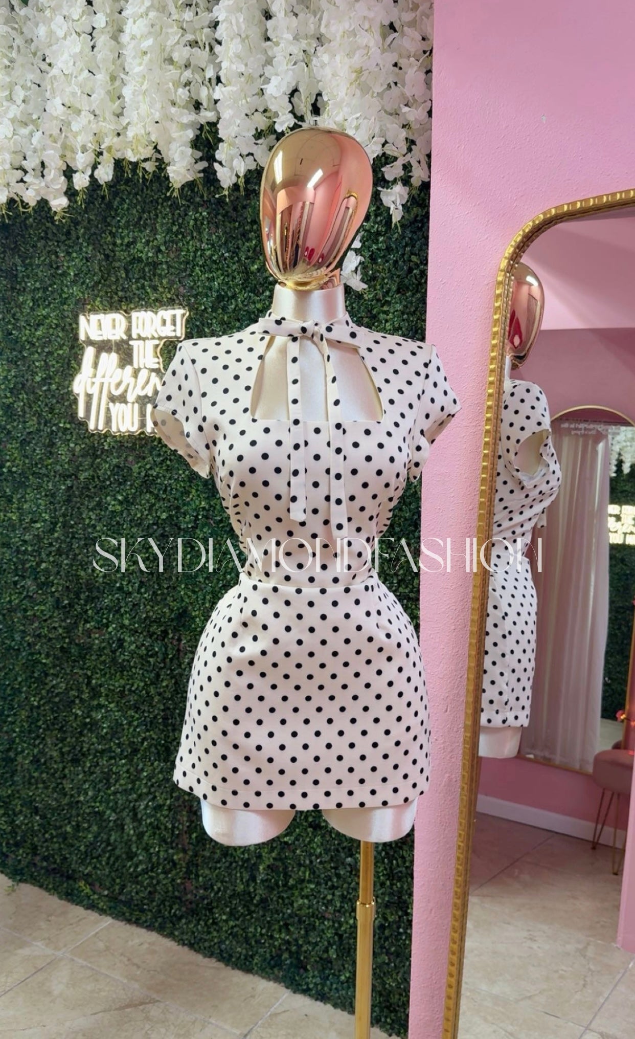 Polka dot coquette dress