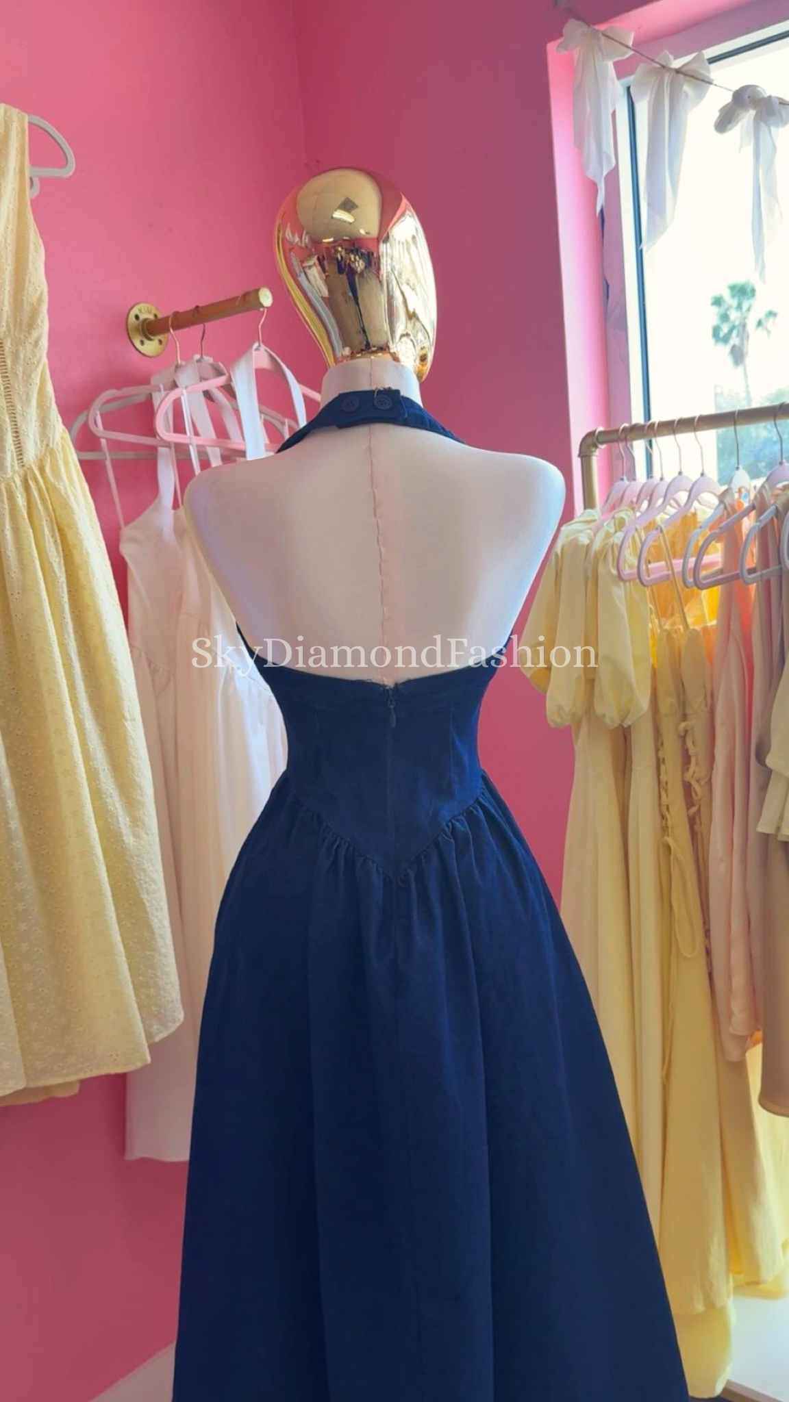 Dark denim dress