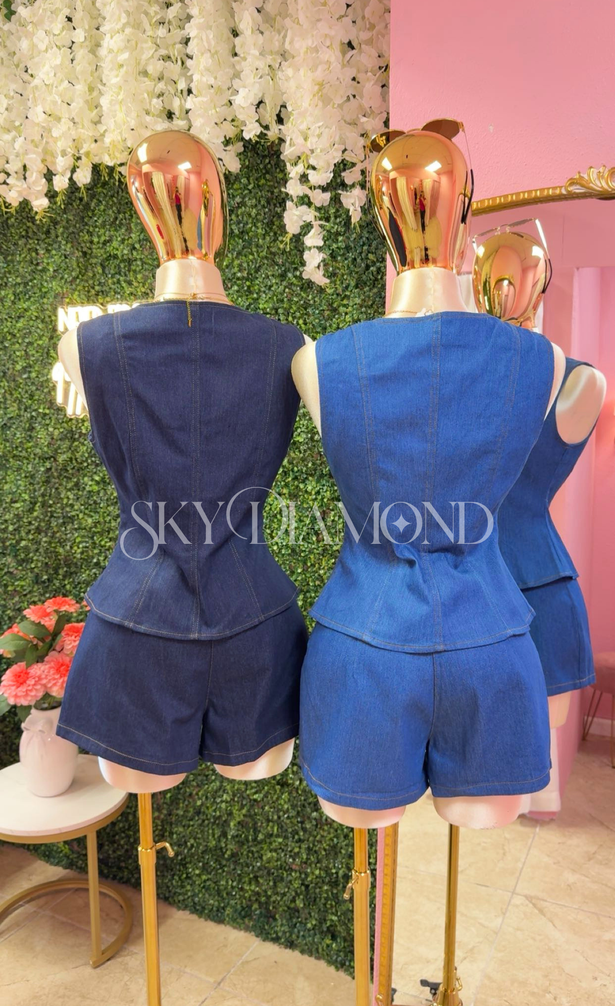 Monaco gold set (dark denim)