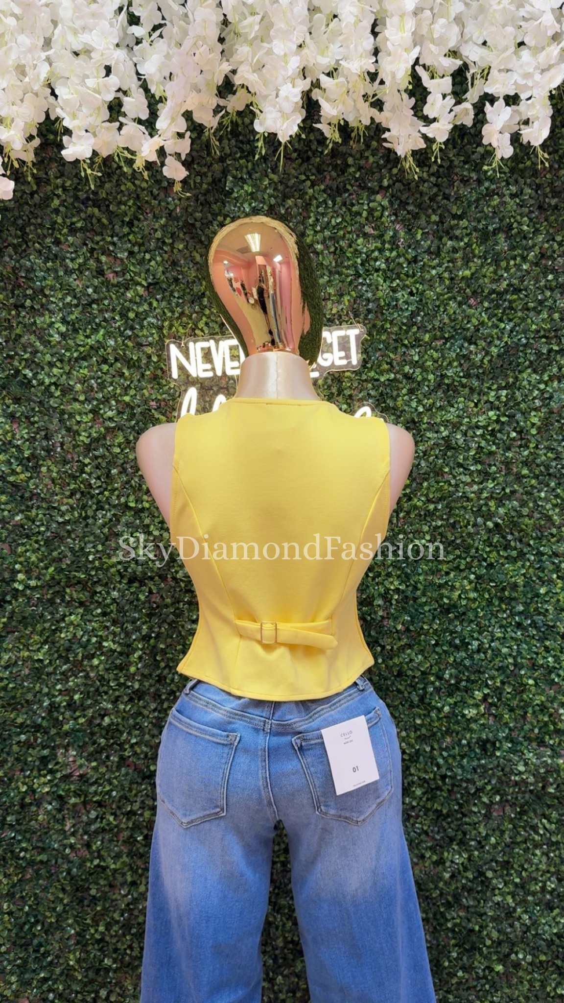 Yellow marble vest