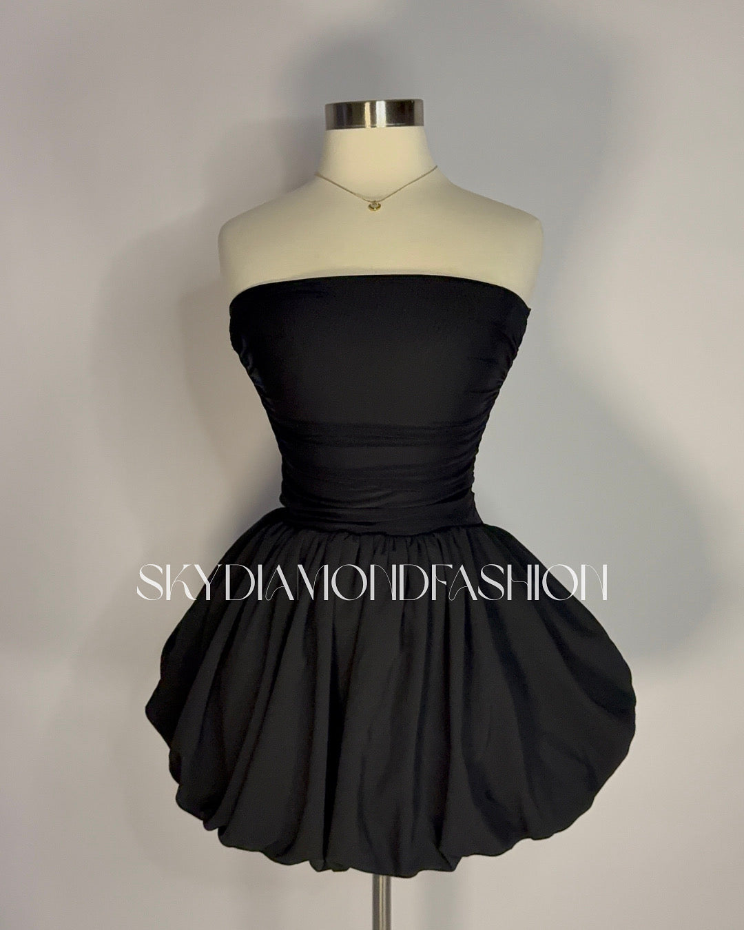 Black tube bubble dress