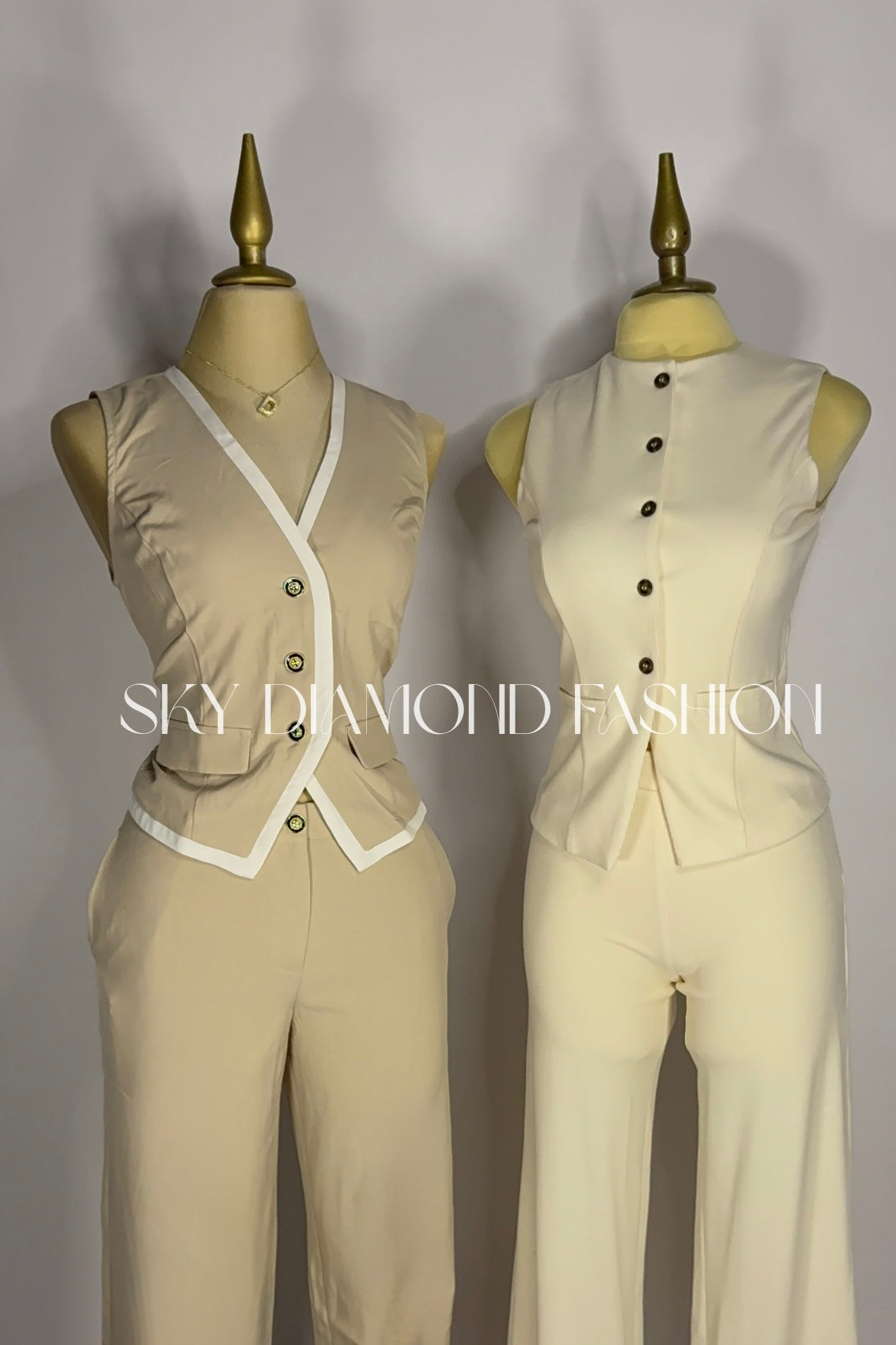 Beige pant set