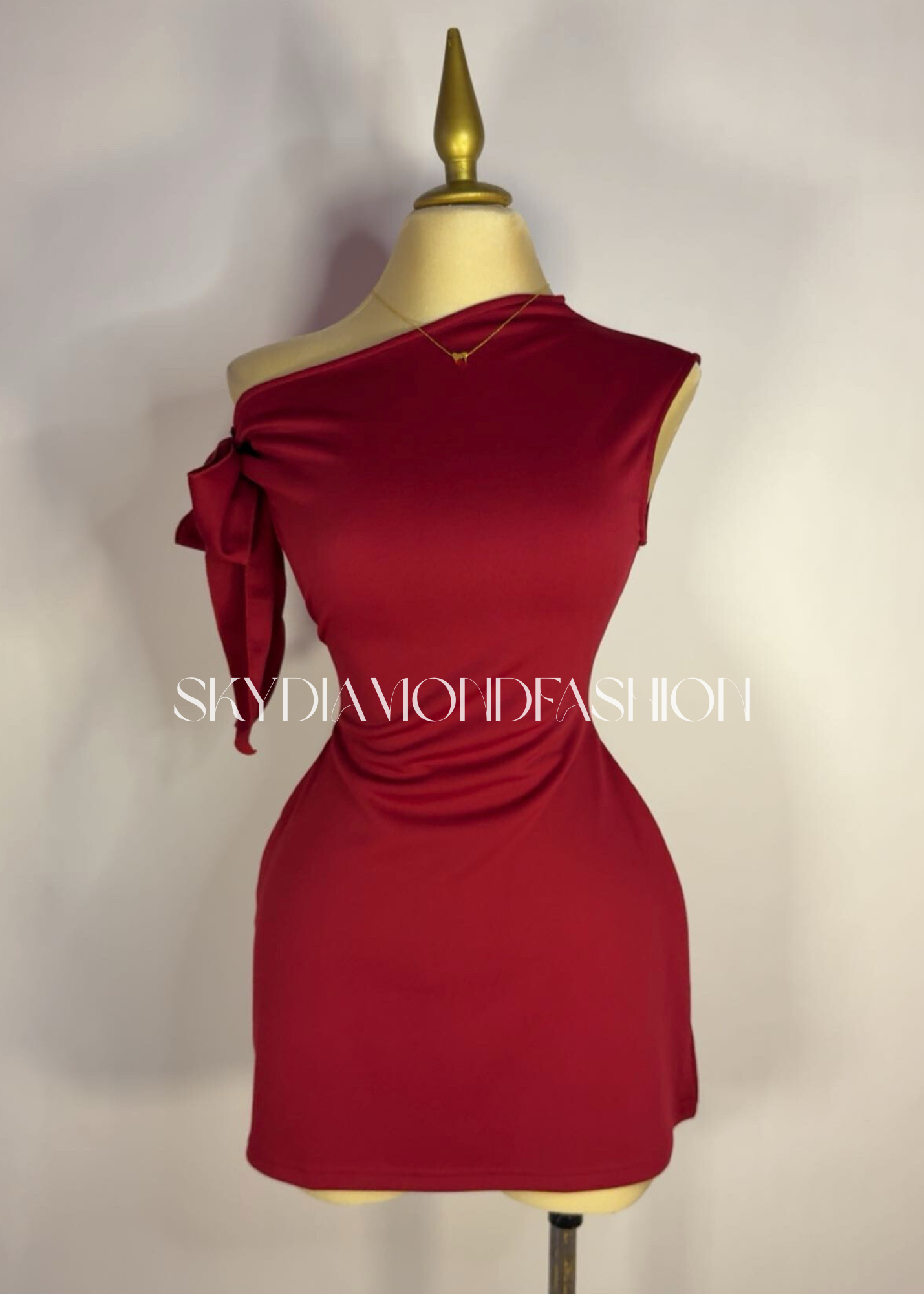 Restock Burgundy bow dress