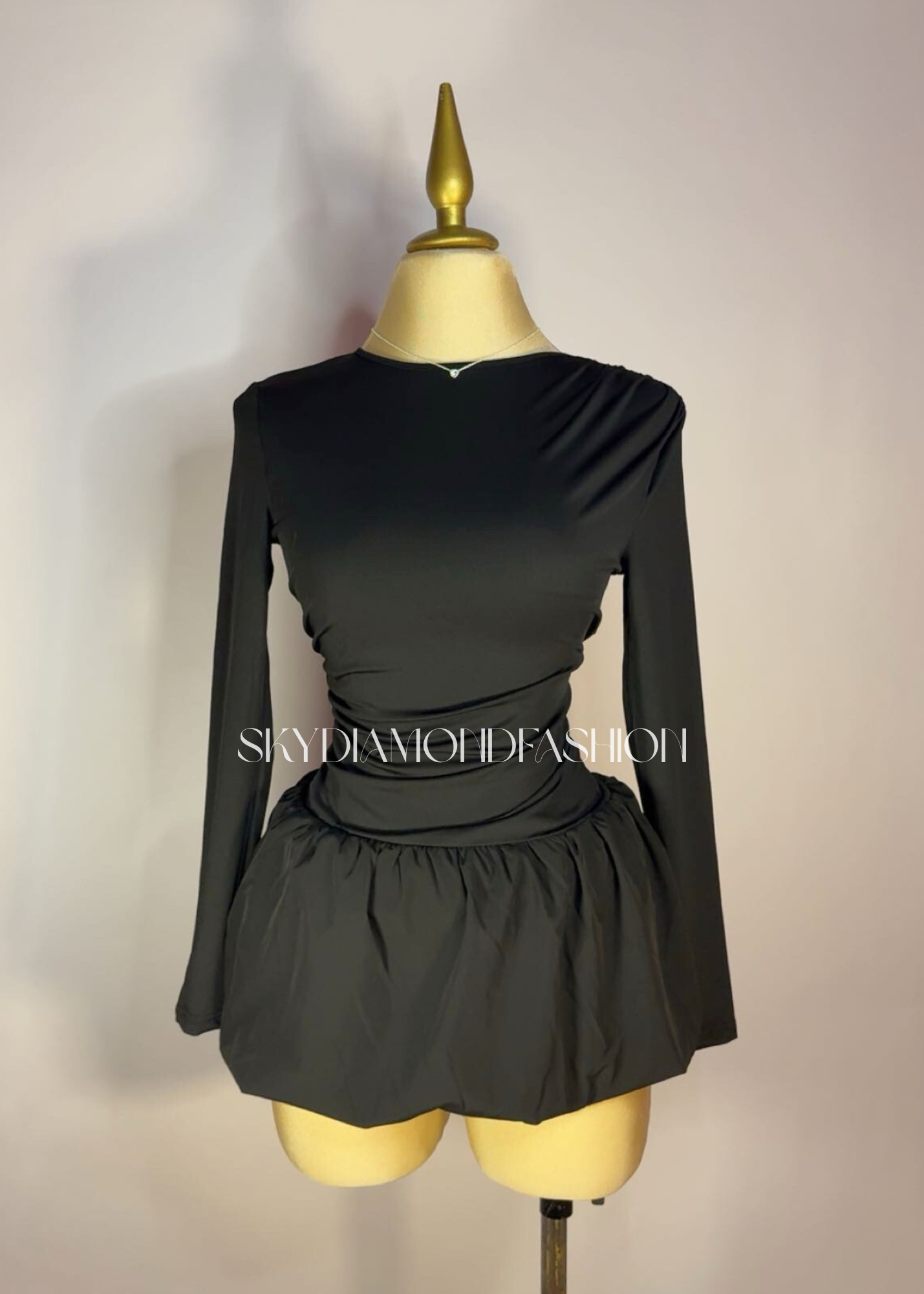 Black bubble dress