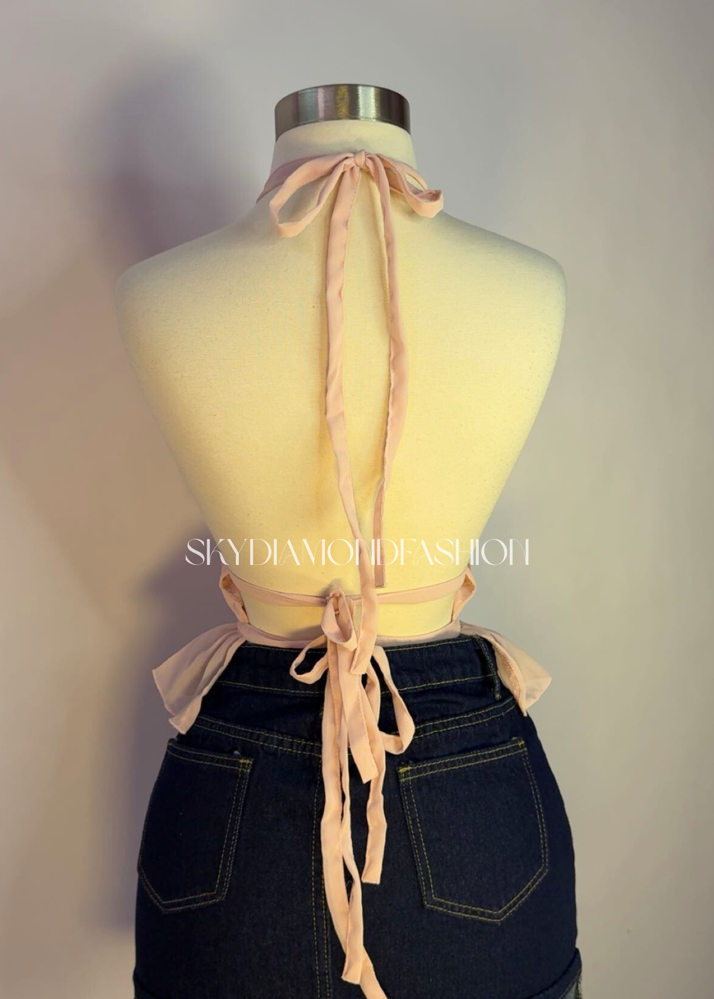 Pink halter top