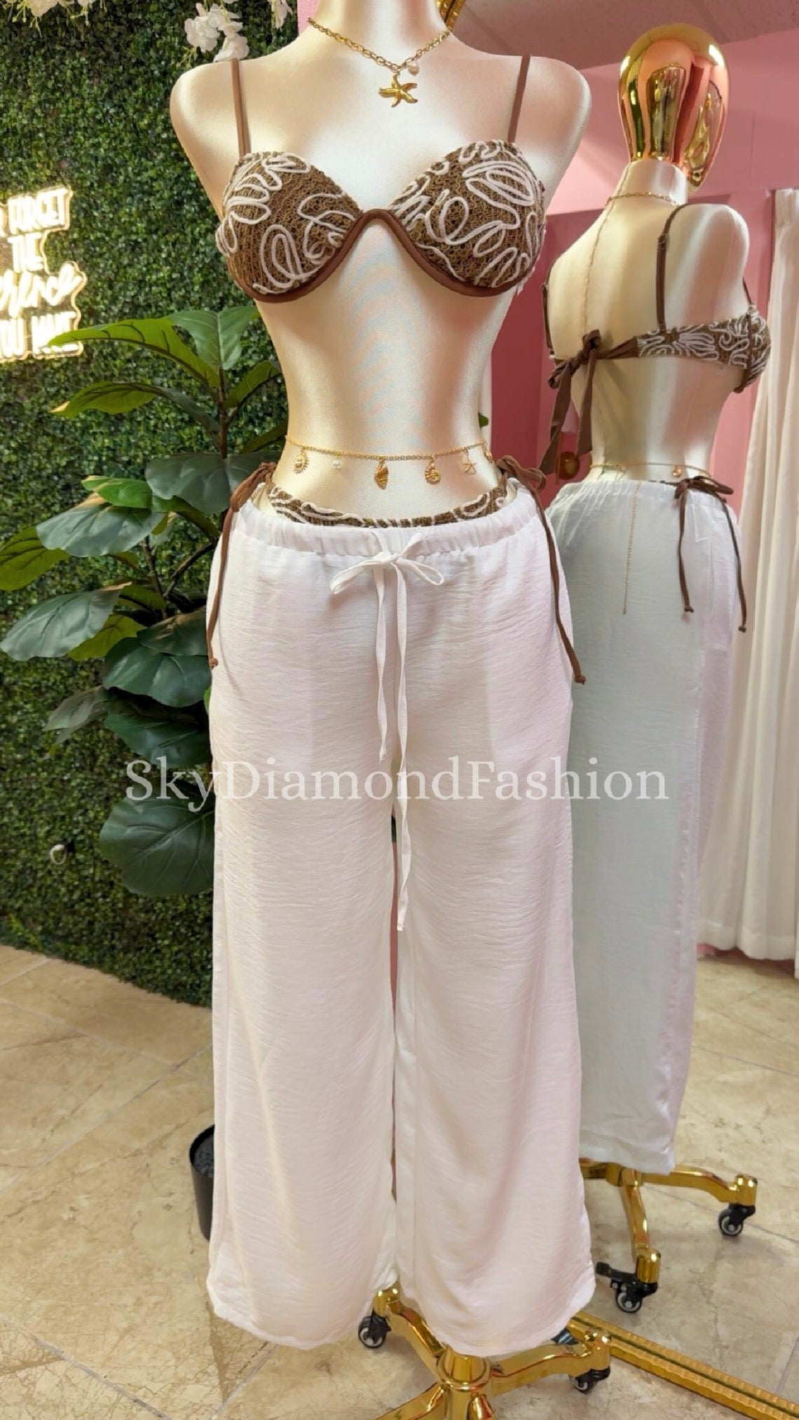 RESTOCK linen cover up pant