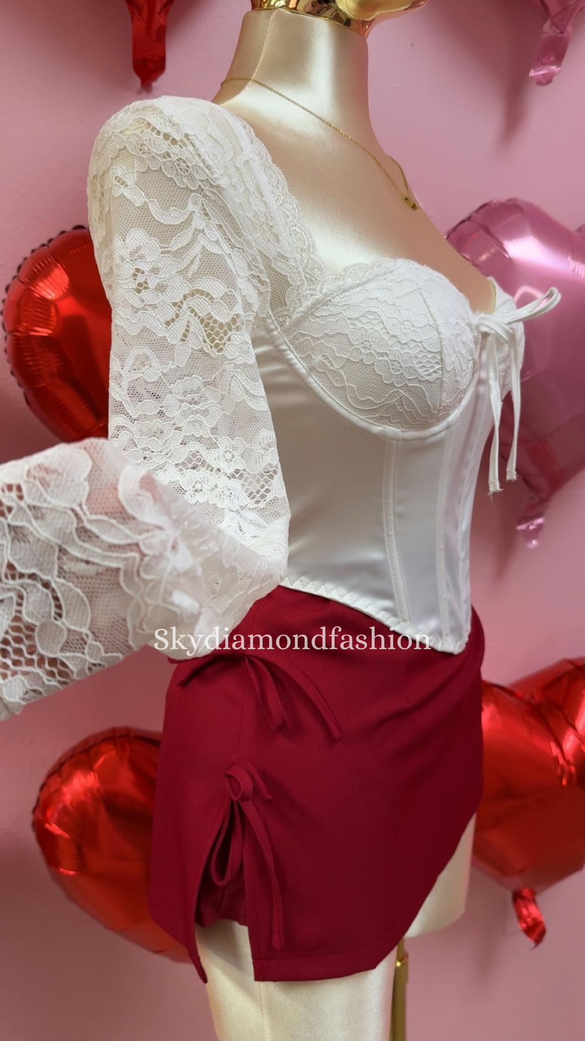 Coquette red skort