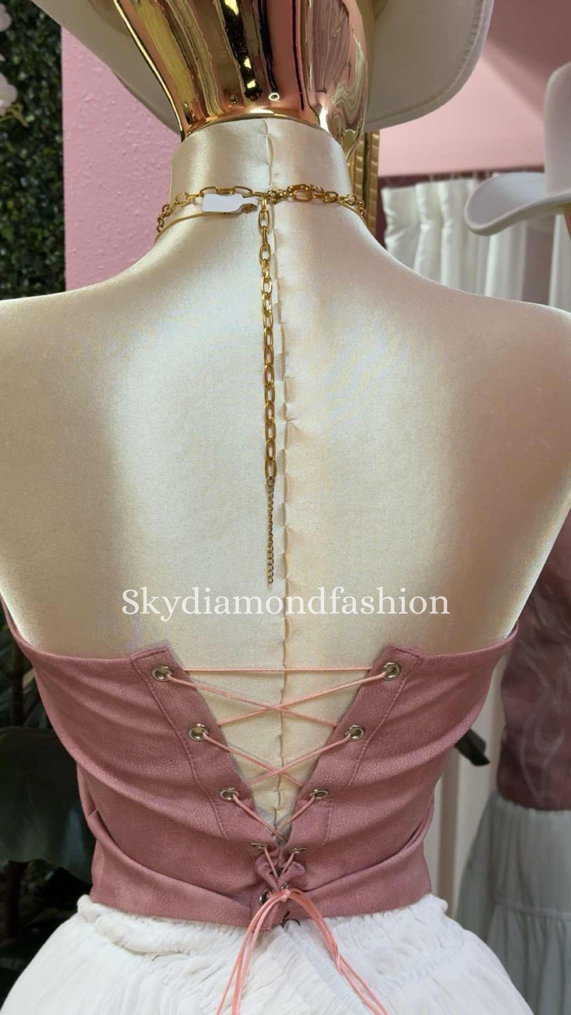 Blush pink western top