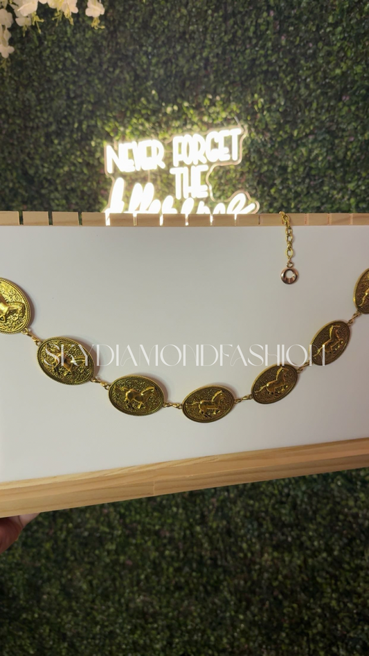 Vintage gold chain belt