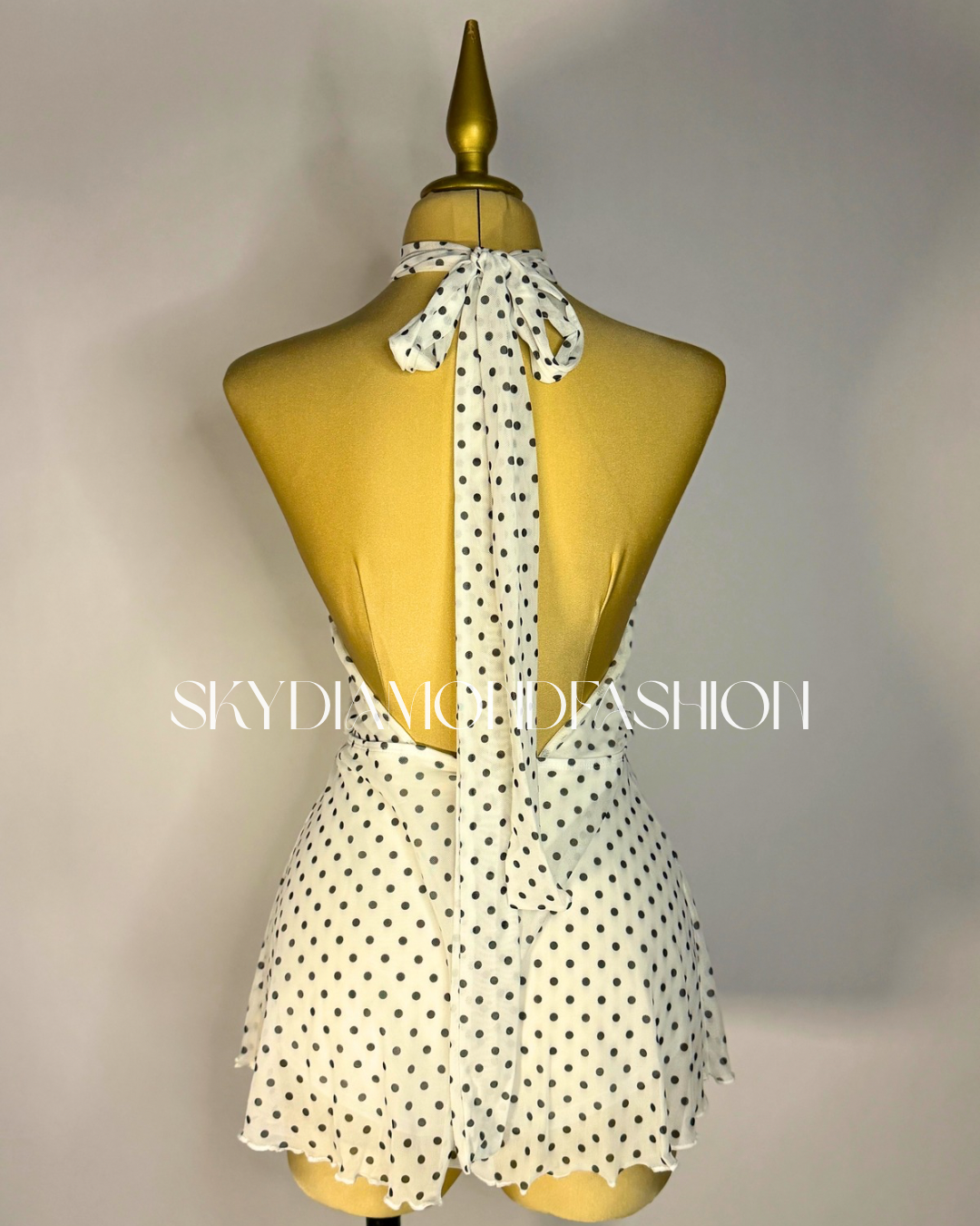 Polka dot white dress