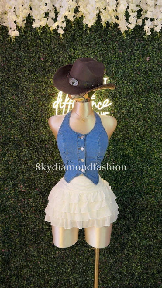 RESTOCK!White layered skirt