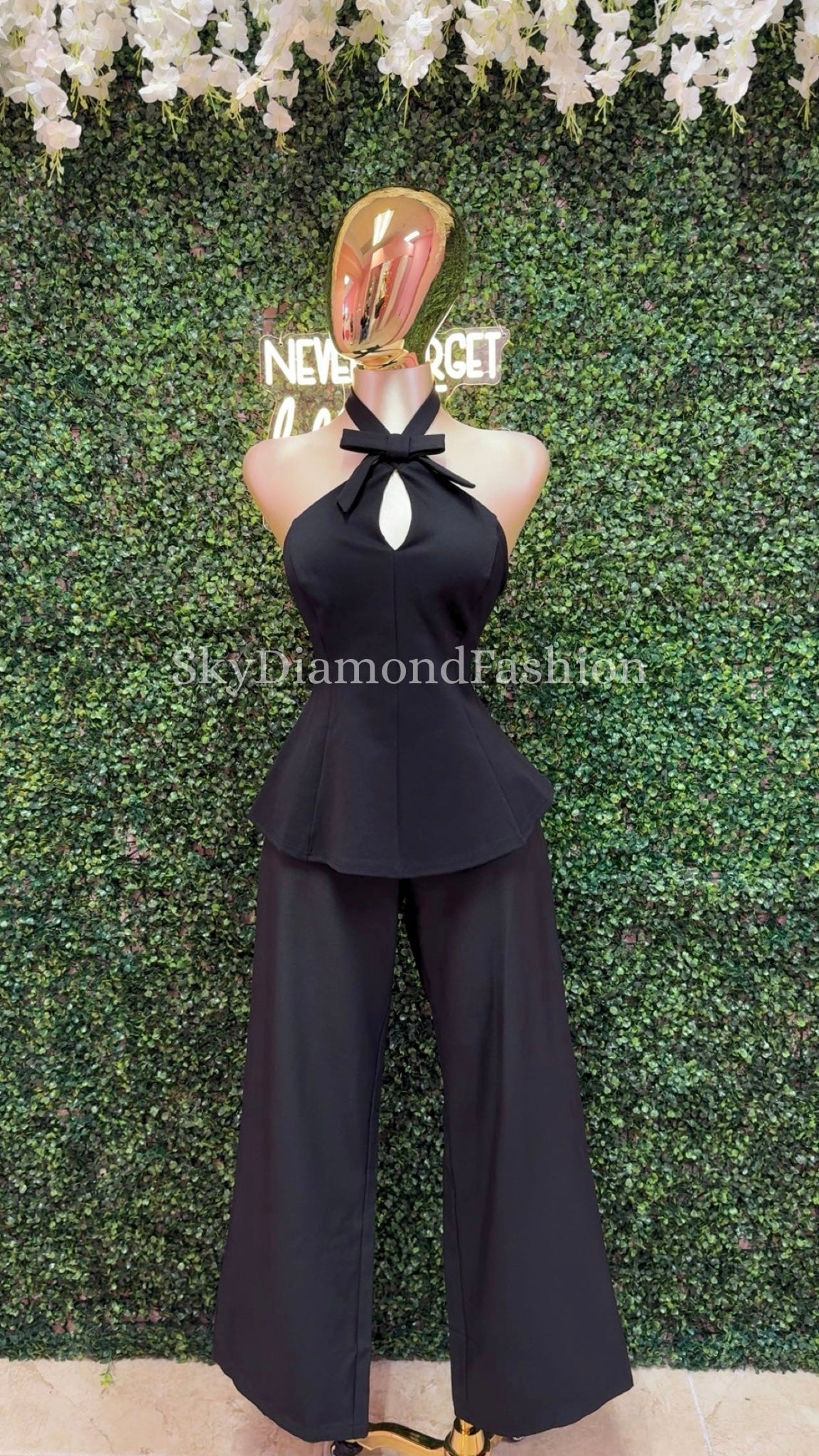 Black coquette top