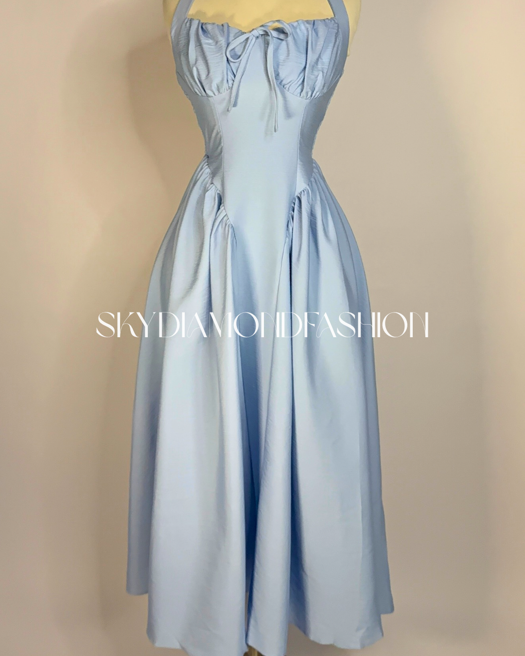 Baby blue long dress
