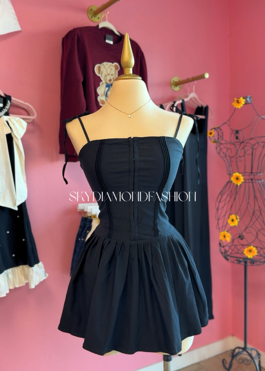 Black corset dress