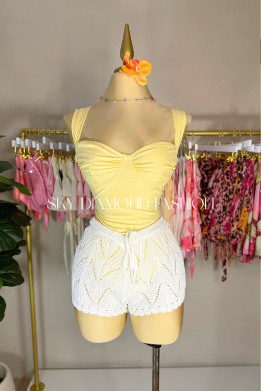Yellow bathing suit 1pc