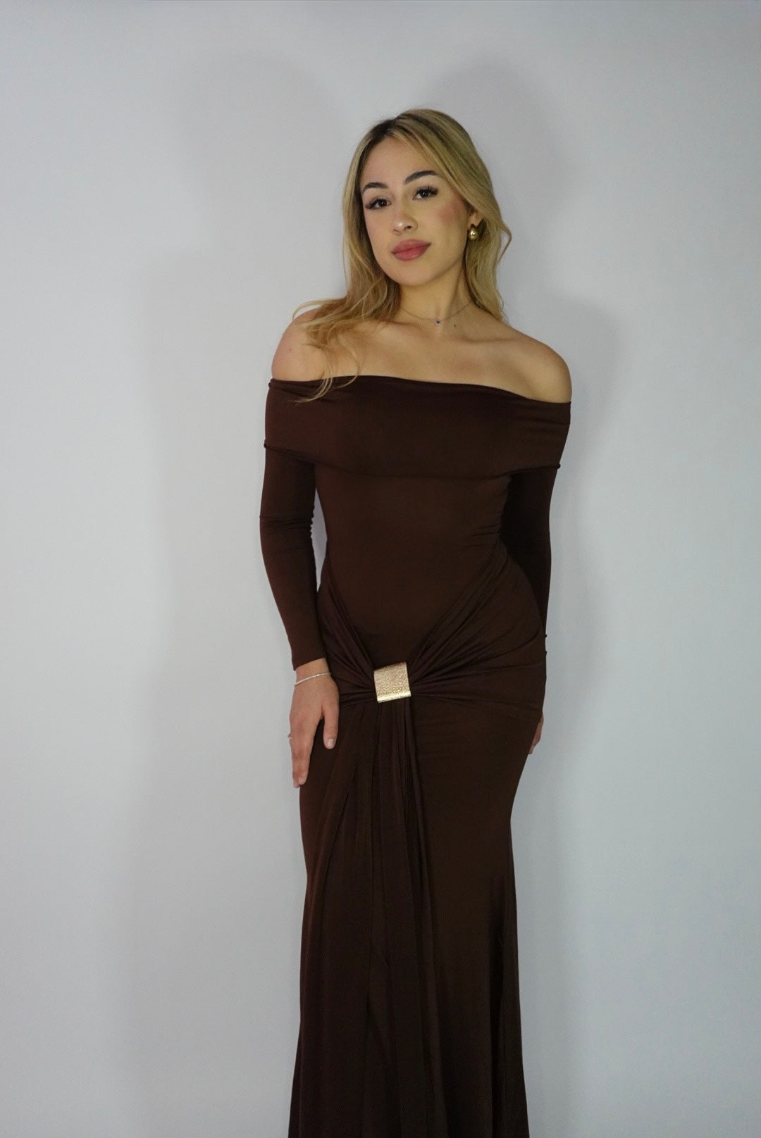 Brown long dress