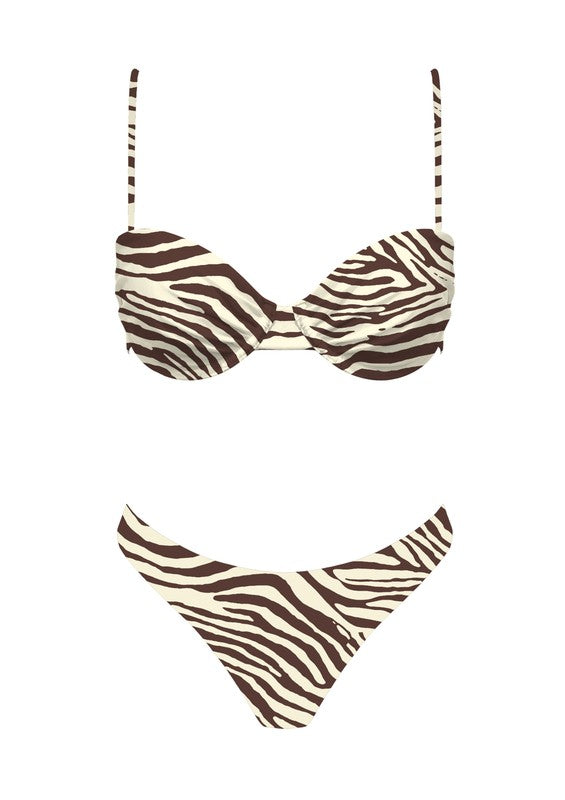 Safari stripe underwire 2pc bikini