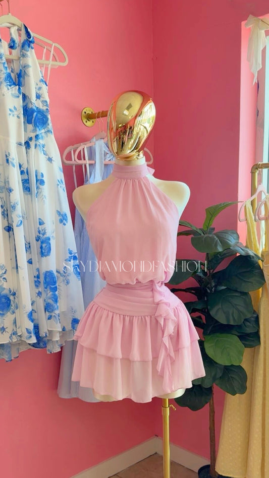 Pink mesh dress