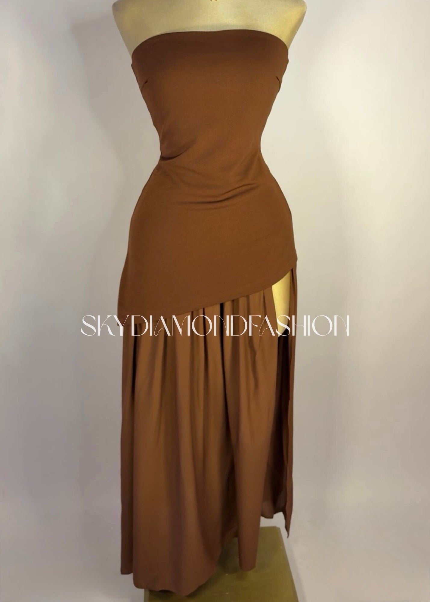 Brown long dress