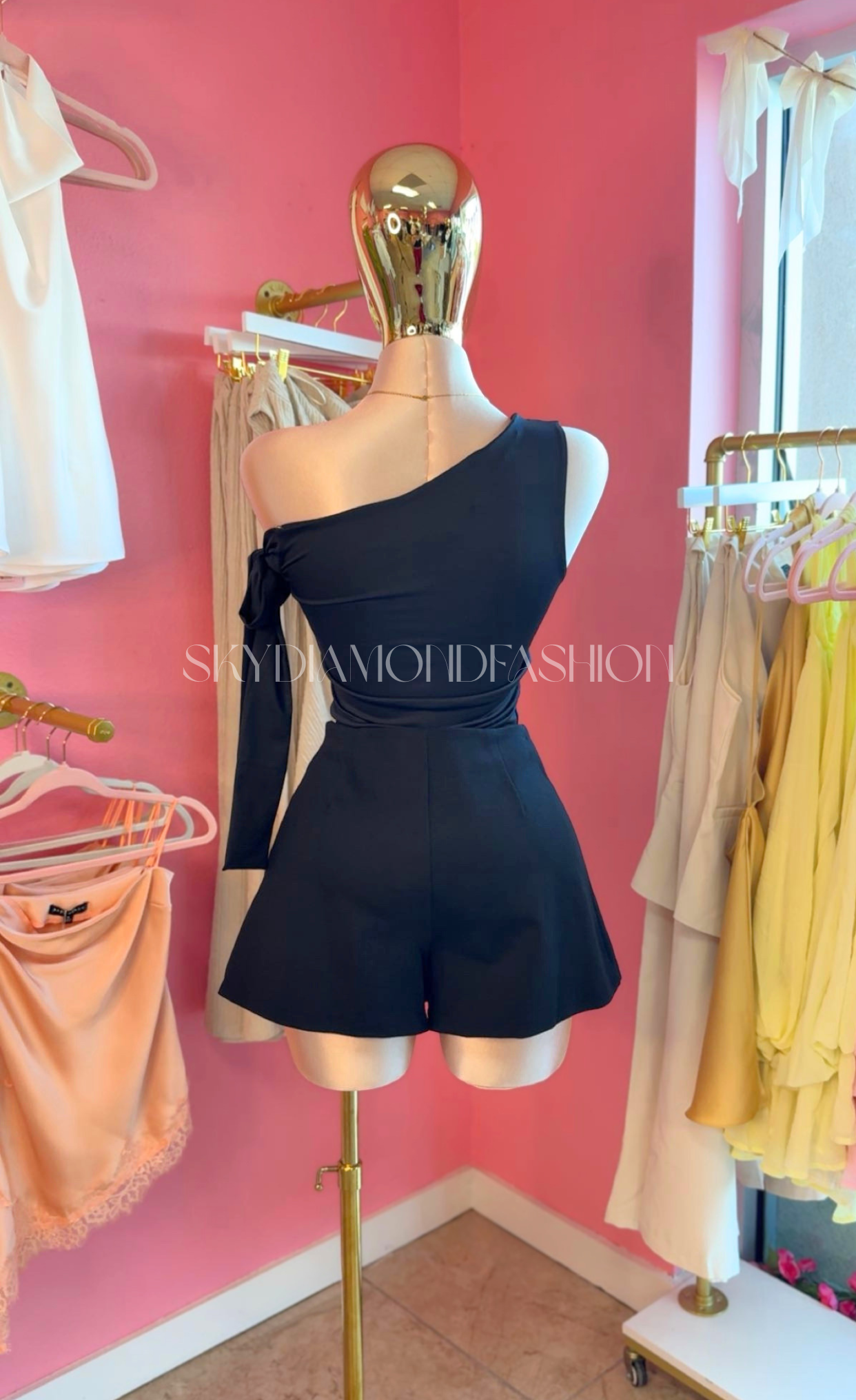 Black skort (gold hardware)