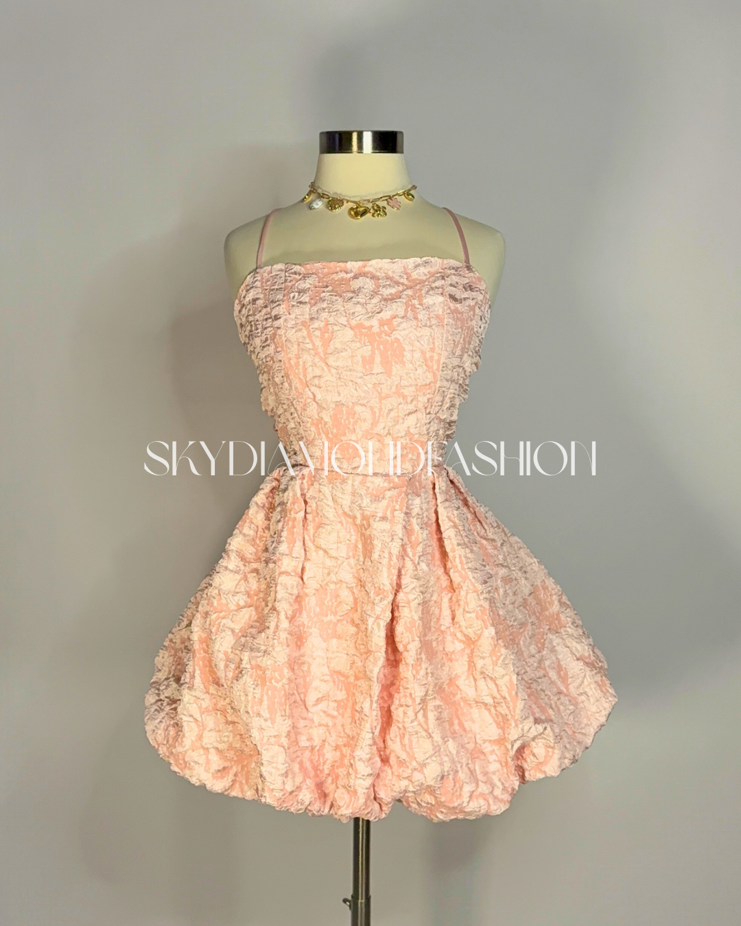 Tea pink bubble dress