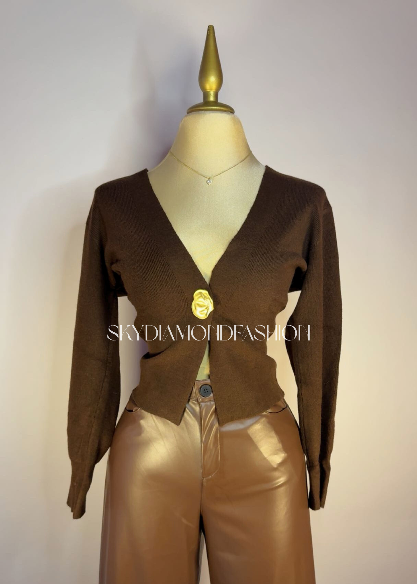 Knit brown top