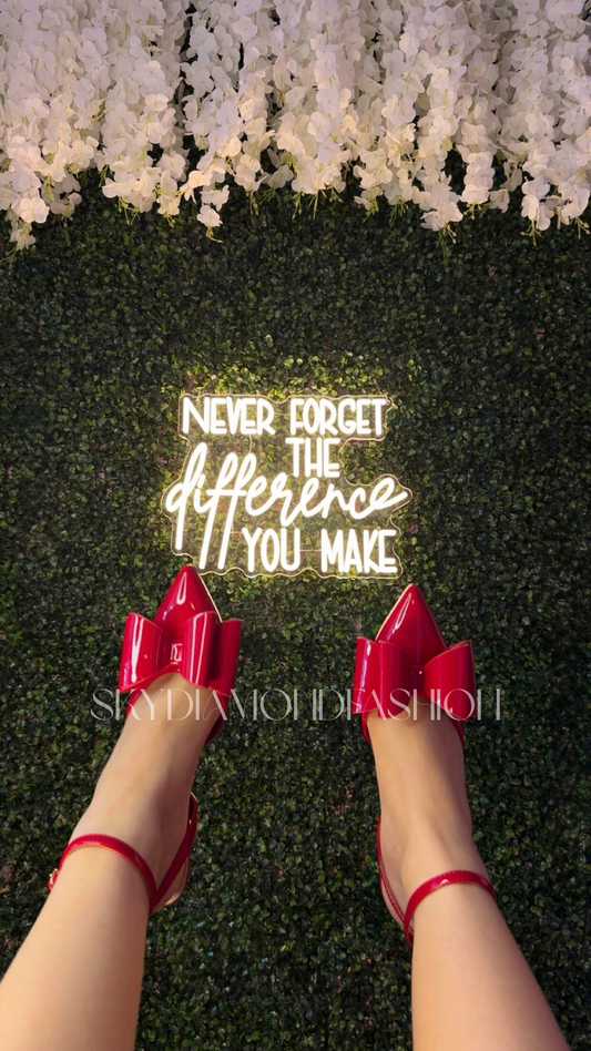Brenda red bow heel