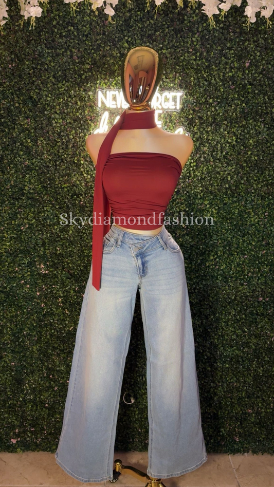 Restock! Light wash wide leg