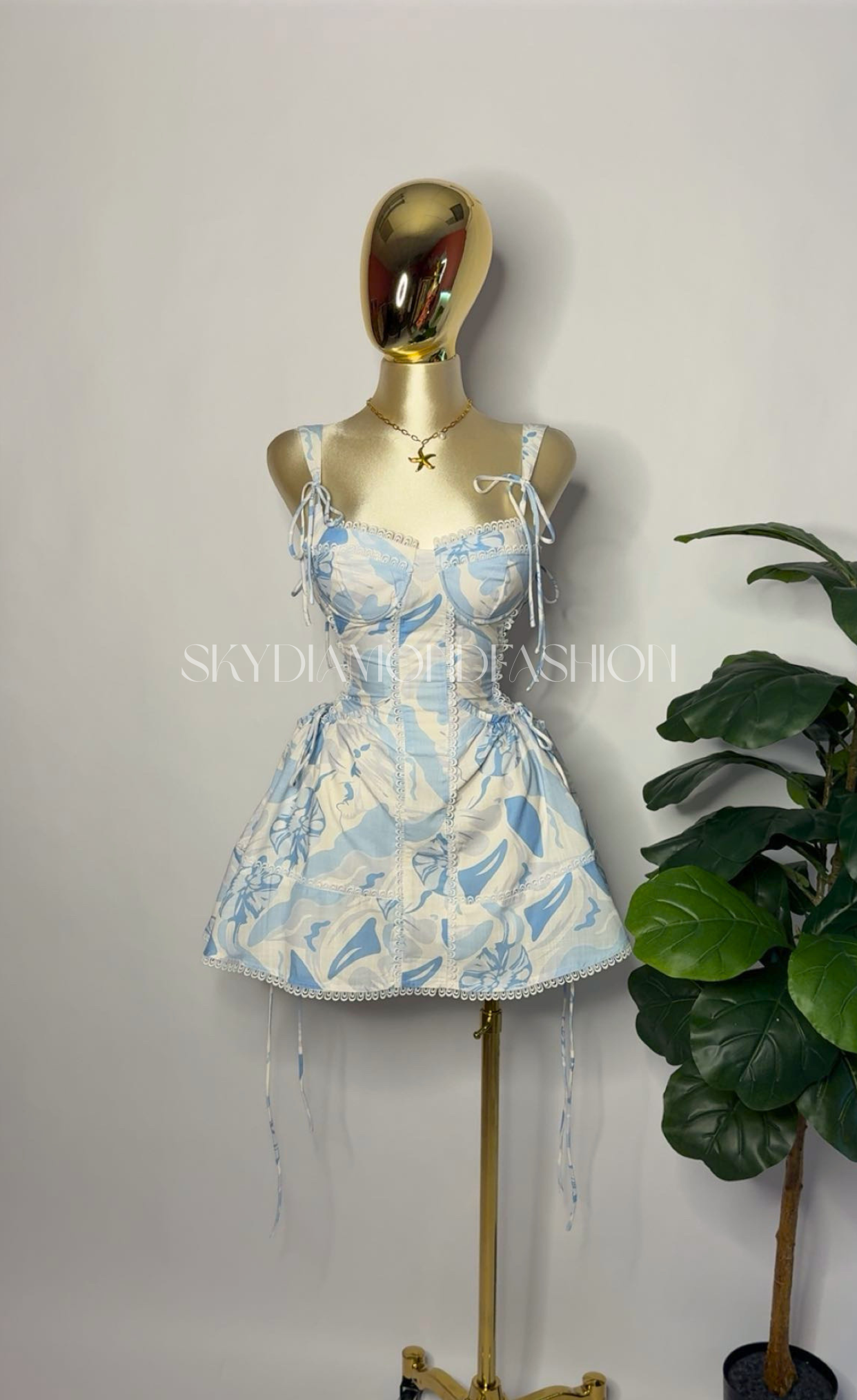 Blue lagoon tropical dress🩵