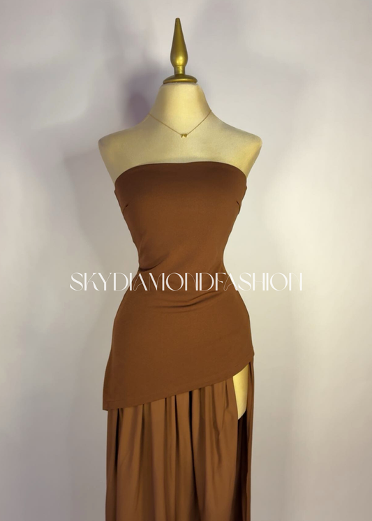 Brown long dress