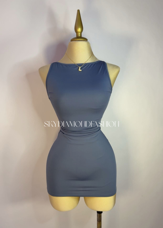 Dusty blue dress