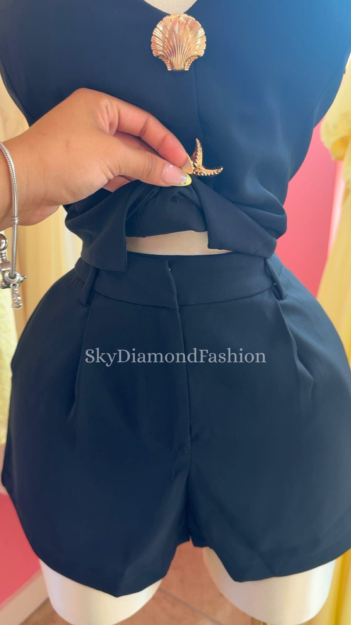 Seashell black 2pc