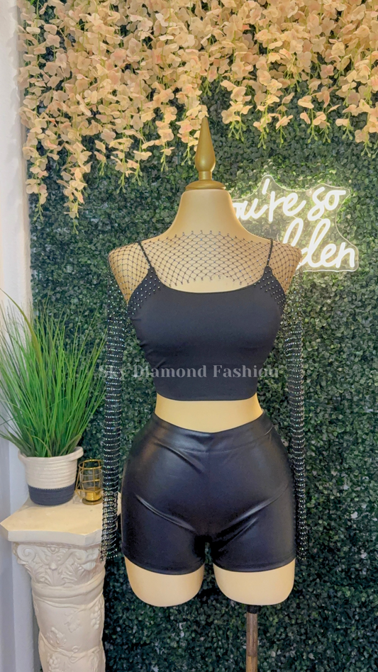 Fishnet crop top ✨