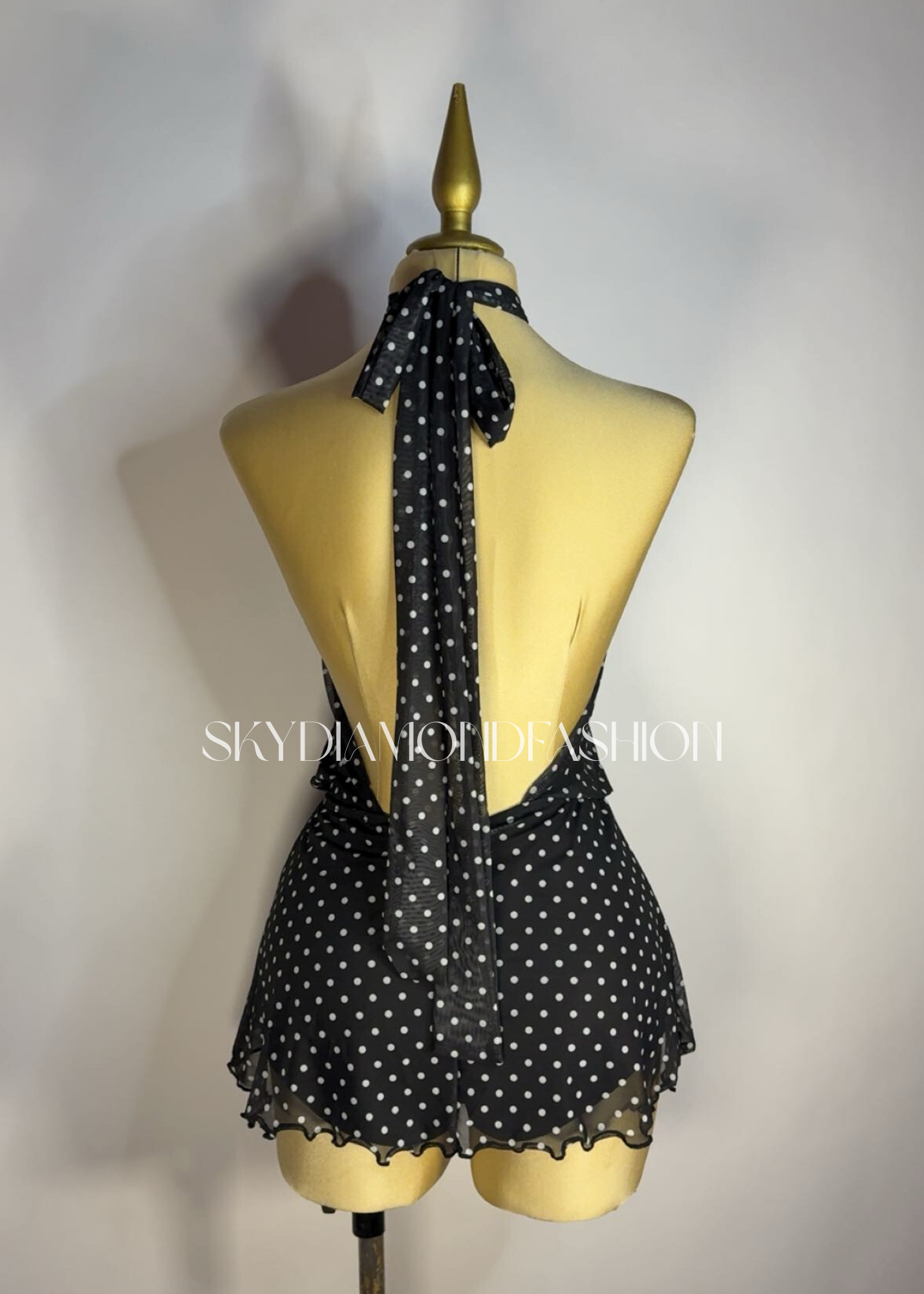 Restock!Black polka dot dress
