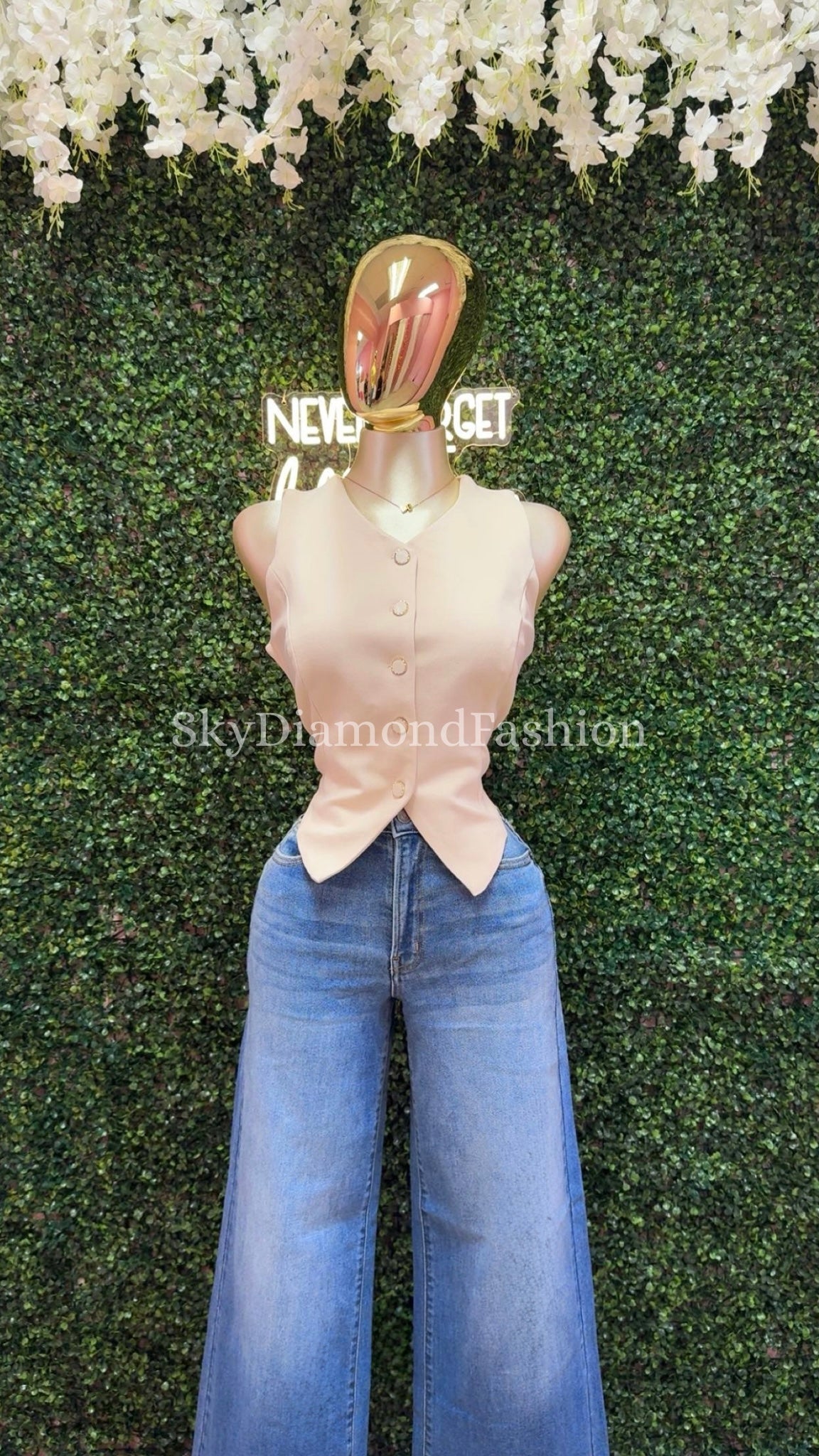 Apricot marble vest