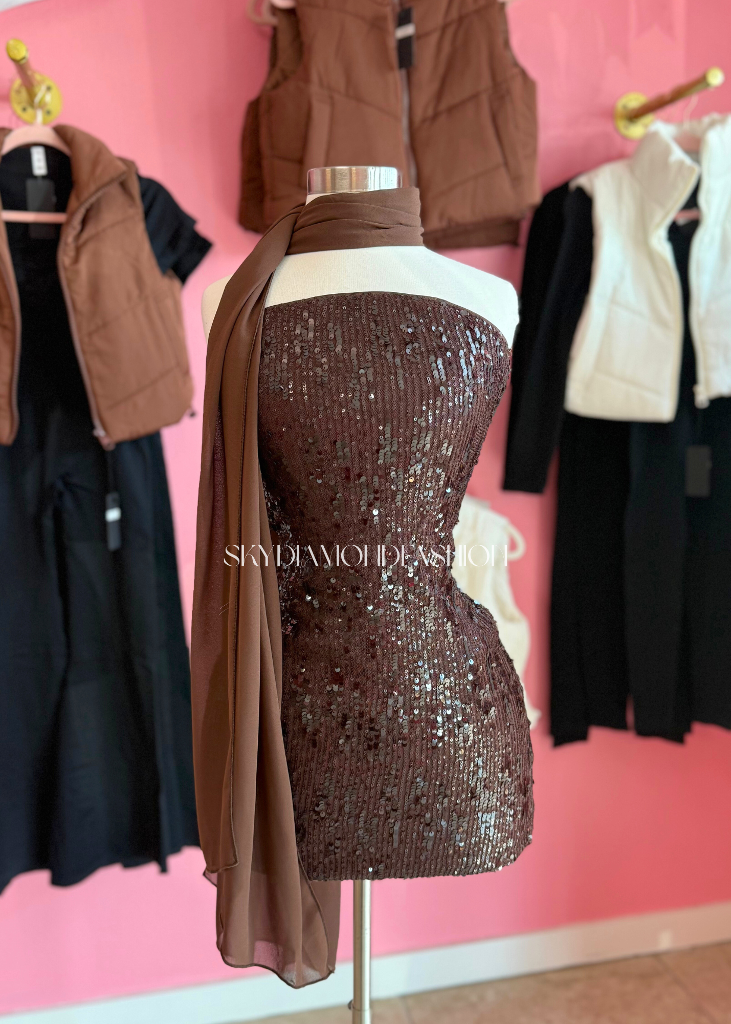 Brown sequins Dress