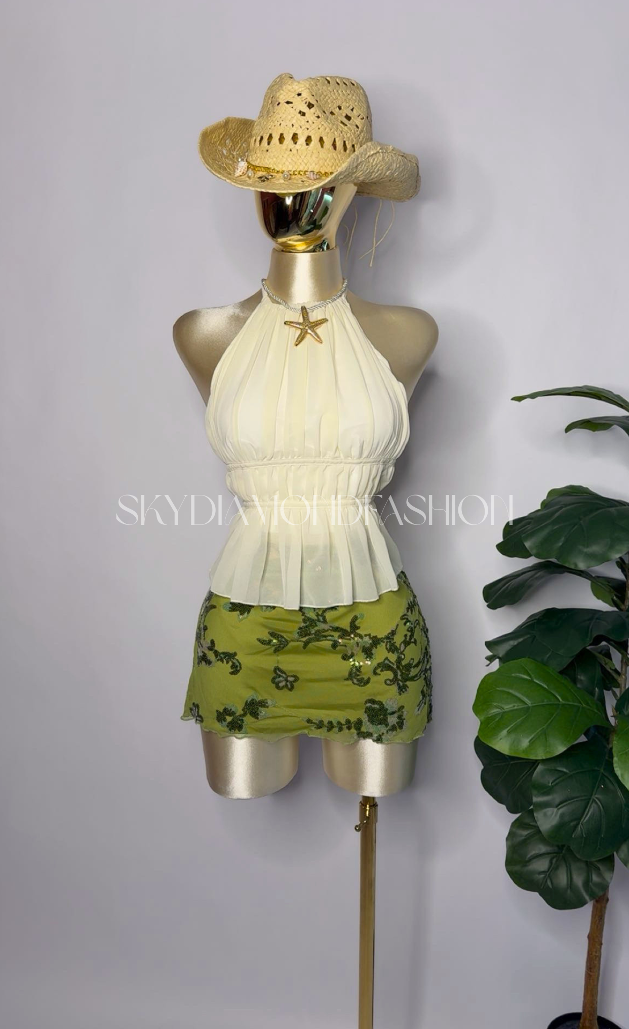 Apricot halter top